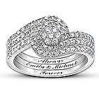 Personalized Our Love Story 3-Band Diamond Ring