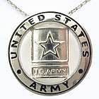Sterling Silver US Army Pendant