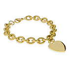 Tiffany Inspired Stainless Steel Gold Heart Tag Bracelet