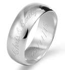 Couple's Personalized Engraved Message Ring in Sterling Silver