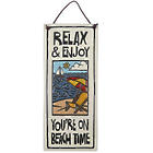 Relax & Enjoy: You're on Beach Time Ceramic Plaque