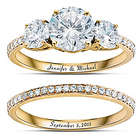 Personalized Gold-Plated Diamonesk Bridal Ring