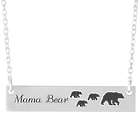 Mama Bear and Cubs Custom Silver Necklace