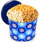 2 Gallons of People's Choice Popcorn Mix in Winter Wonderland Tin