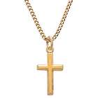 Gold-Plated Baby Cross Pendant with Brass Chain