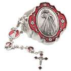 Divine Mercy Rosary with Red Enamel Box