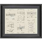 Wright Brothers Aircraft 20x24 Framed Patent Art