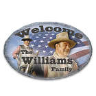 John Wayne Personalized Outdoor Welcome Sign