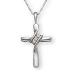 His Banner Over Me Was Love Diamond Cross Pendant Necklace