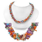 Multi Color Gemstone Majestic Necklace