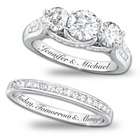 Personalized Diamonesk Bridal Rings with 5 Carats of Stones