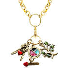 Teen Girl Charm Necklace in Gold