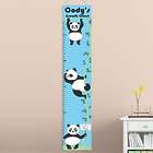 Boy's Hanging Pandas Personalized Height Chart