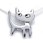 Catitude Sterling Silver Charm Necklace