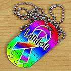 Personalized Autism Ribbon Dog Tag