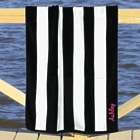 Personalized Embroidered Name Striped Beach Towel