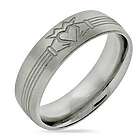 Men's Stainless Steel Claddagh Band