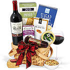 Classic Red Wine and Snacks Gift Basket