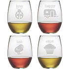 Clever Names Stemless Wine Glasses
