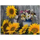 Personalized Sunflowers Tempered Glass Cutting Board