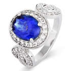 Vintage Sterling Silver and Oval Tanzanite Ring