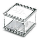 Personalized Glass Memory Box with Braided Metal Edge