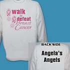 Personalized Walk to Defeat Breast Cancer Long Sleeve Shirt