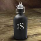 Personalized Modern Growler in Stainless Black Matte