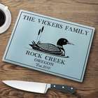 Loon Personalized Glass Cutting Board