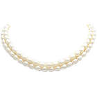 Double Strand Freshwater Pearl Necklace in Silver