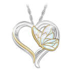 Messenger from Heaven Remembrance Butterfly Heart Pendant