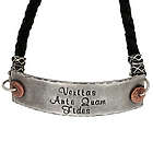Men's Leather and Silver Inspirational Bracelet