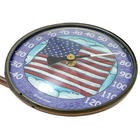 Copper Window Thermometer with American Flag Art