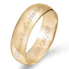 Couple's Personalized Engraved Message Ring in Gold