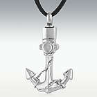 Engravable Anchor Stainless Steel Cremation Pendant