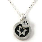 Contemporary Judaic Star and Chai Necklace