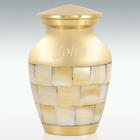 Brass Mother of Pearl Cremation Urn