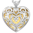 Daughter's Glowing with Beauty Heart-Shaped Diamond Pendant