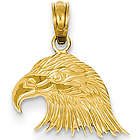 14 Karat Gold Small Eagle Head Pendant