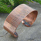 Golden Ratio Binary Code Copper Cuff Bracelet