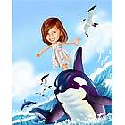 She's Having a Whale of a Time Caricature from Photos Art Print