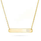 Monogram Gold Vermeil Bar Necklace