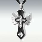 Personalized Heavenly Cross Stainless Steel Cremation Pendant