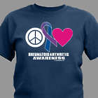 Peace Hope Love Rheumatoid Arthritis Awareness T-Shirt