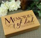 Memories of Dad Personalized Sympathy Keepsake Box