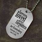 Forever Loved Personalized Memorial Dog Tag Necklace