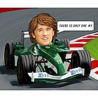 Race Car Driver Caricature from Photos