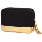 Black and Gold Cabana Cosmetic Bag