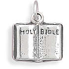 Sterling Silver Holy Bible Charm Pendant