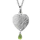 Peridot Heart Pendant in Sterling Silver